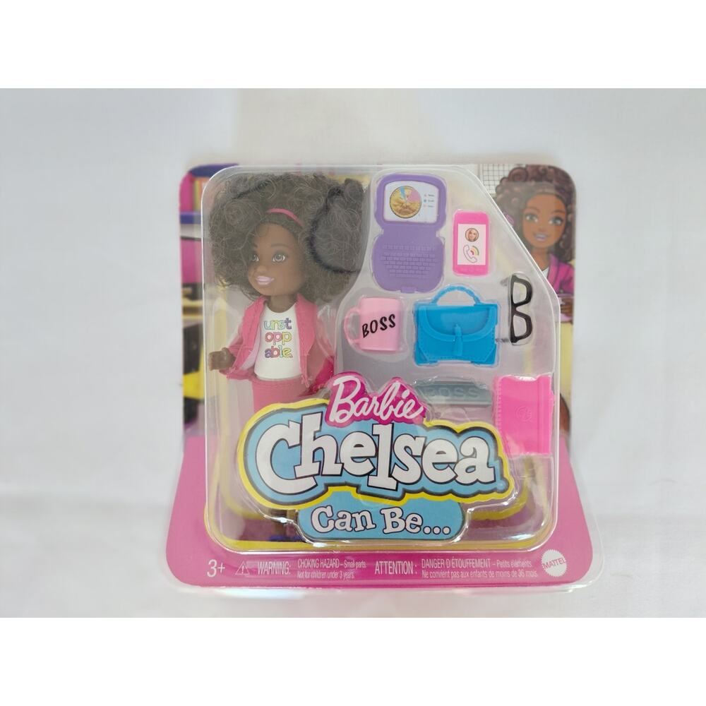 Barbie Chelsea Can Be Boss Doll Playset 6" NIB NWT